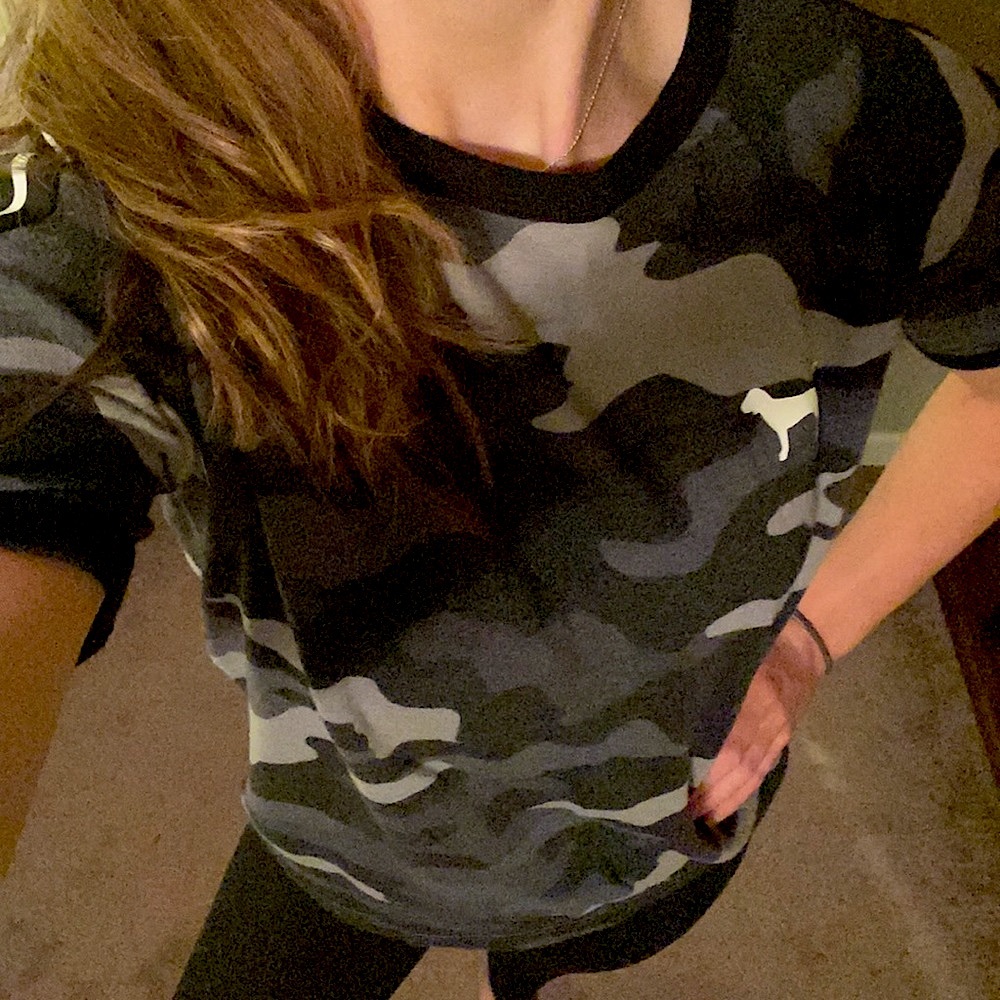 Cute Camo Victoria’s Secret Pink Tee